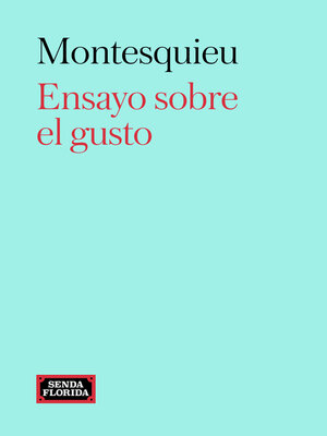 cover image of Ensayo sobre el gusto